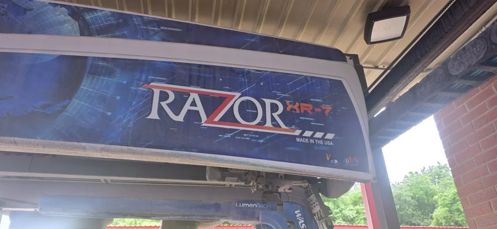 Washworld Razor touchless automatic car wash at Anderson Road Car Wash in Oklahoma City